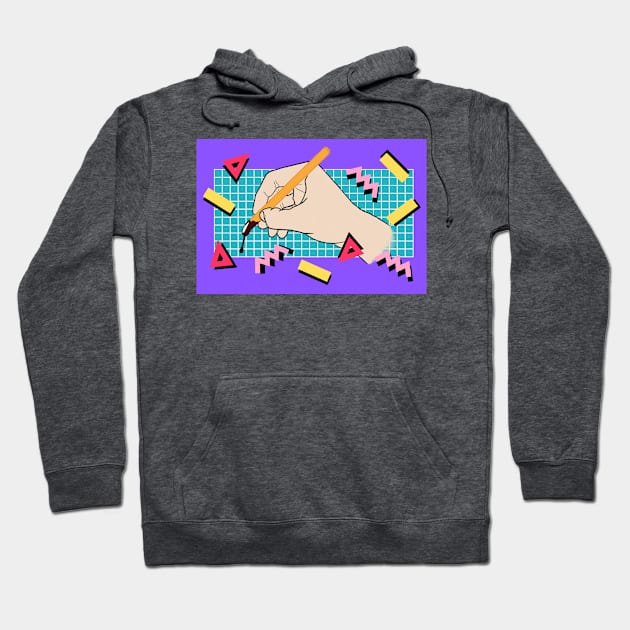 The Churro Blog Purple 90's Vibe Hoodie by TheChurroBlog